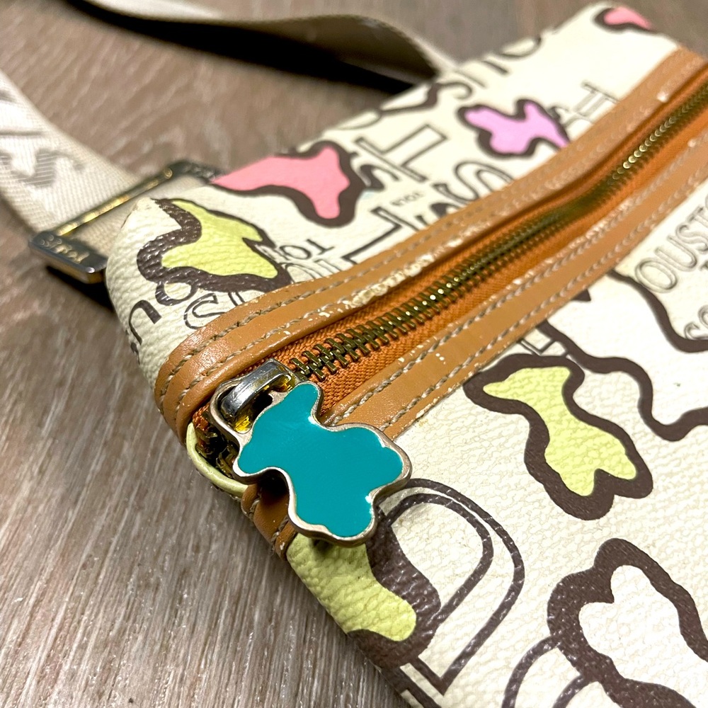 TOUS Multi-color Bear LIMITED EDITION BAG Messenger Style Crossbody - Picture 3 of 11
